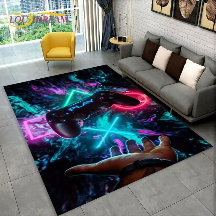 Coperta Sherpa per Bambini Adolescenti 3D Gamepad Anime Graffiti Arte Coperta Quadrata in Microfibra Morbida e Soffice Blanket Videogiochi Adatto per Divano Letto Campeggio (Nero,150_x_200_cm