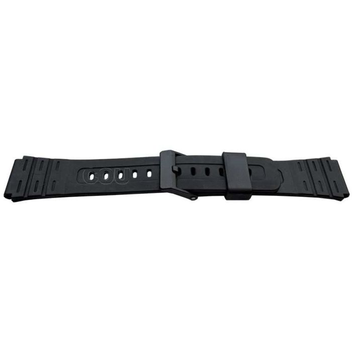 Bracelet de montre - MY-MONTRE - 18/22mm - Noir - Polyuréthane - Hypoallergénique