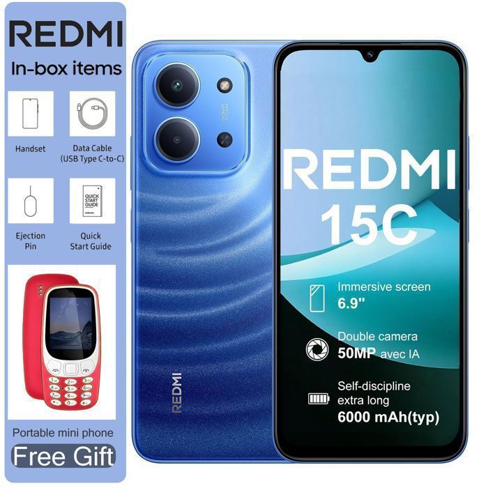 XIAOMI Redmi 15C 4 Go+ Smartphone - vue 2