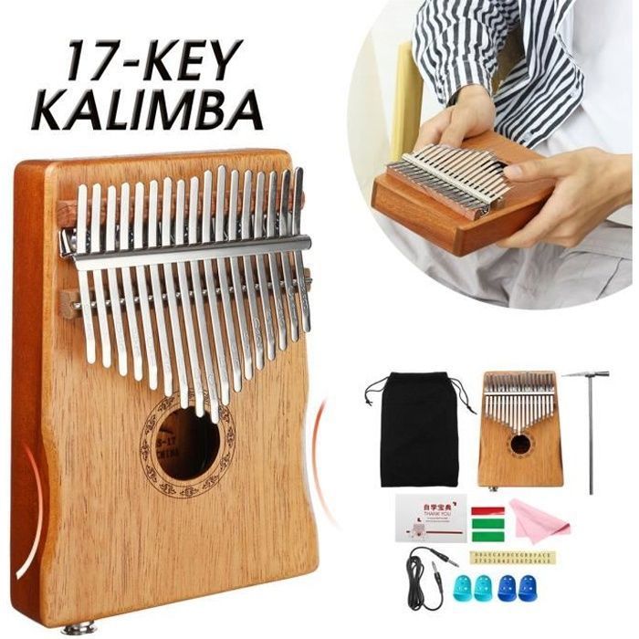 BOTOWI 17 Touches De Piano à Doigts Cadeau Musical, Kalimba En Cristal 21 Touches De Piano à Pouces En Acrylique Transparent Avec Sac Eva, Marteau Accordage, Chiffon De Nettoyage,17keys Sakura