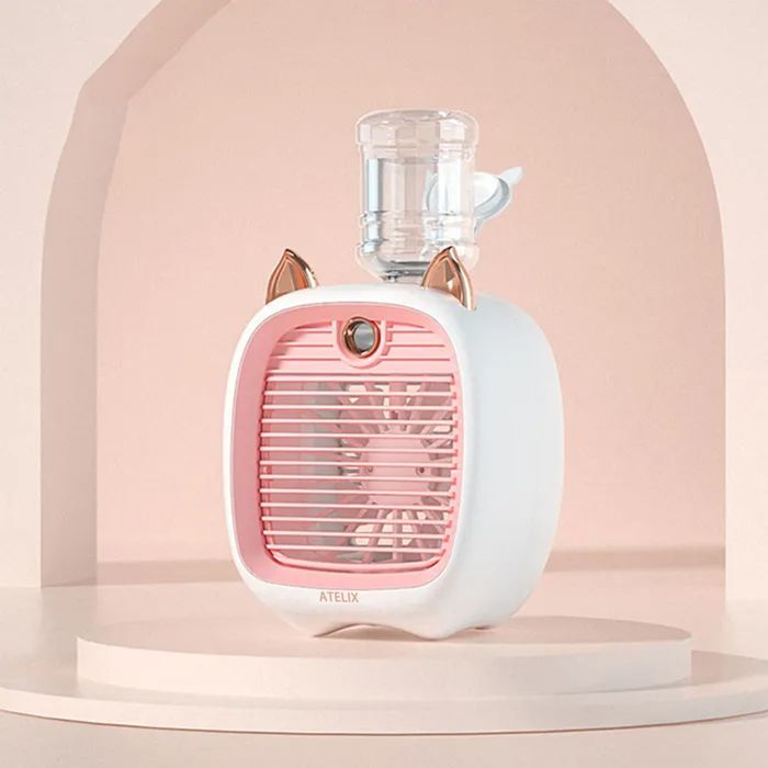 Petit renard vaporisateur ventilateur de bureau hydratant Instrument Portable - ATELIX - petit ventilateur USB charge cadeau venti - Atelix