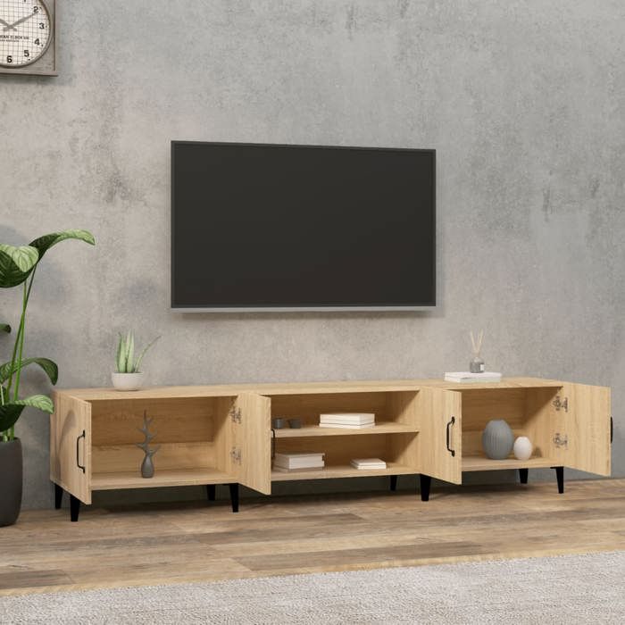 Meuble TV tendance et pratique - Table TV SALON - Chêne Sonoma 180x315x40 cm Bois dingénierie t4858l