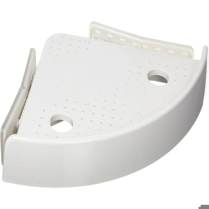 Coavas – Support de rangement triangulaire salle de bain – Étagère dangle sans perçage – Plastique ABS – 24.5 x 4.5 x 24.