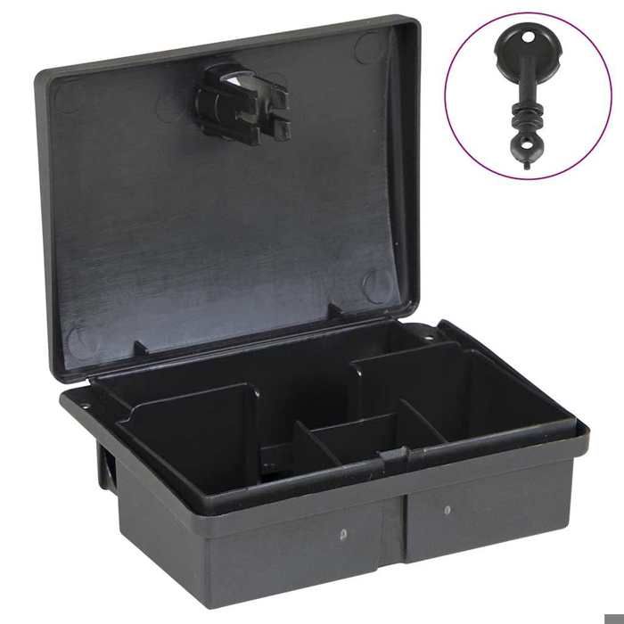 Lot de 5 Pièges à Souris - vidaXL - PP - noir - 13 x 10 x 4 cm - 2 portes@kxc41f