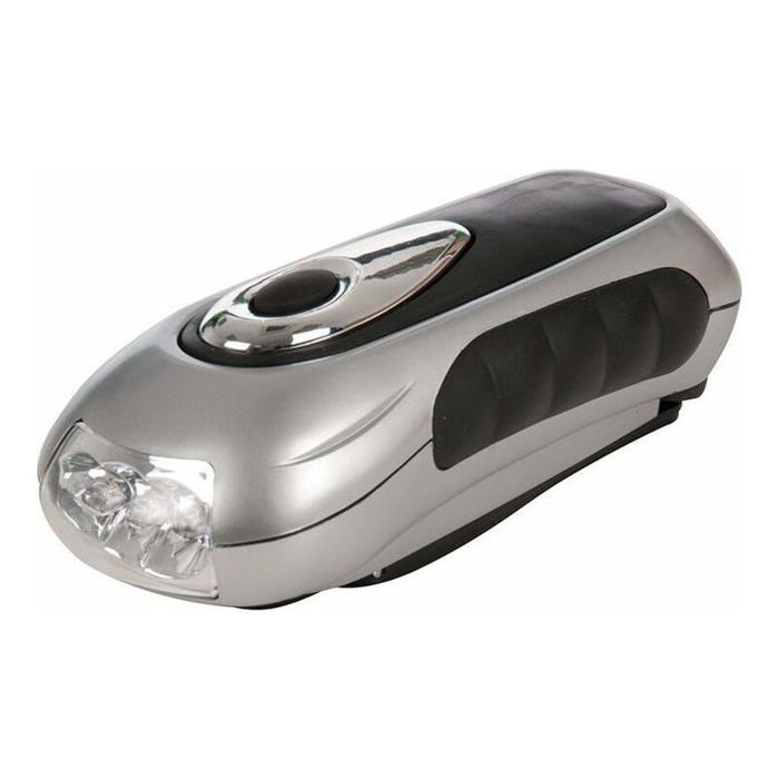 Lampe-torche à manivelle – 3 LED sans batterie 30 min dautonomie – pour le camping et la randonnée