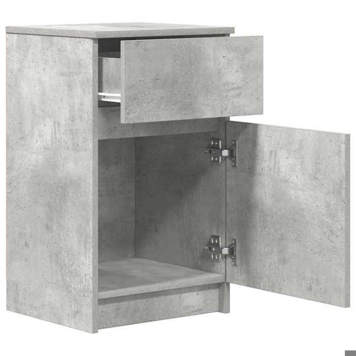 Cabinet de Lit Moderne Brun Table de chevet/nuit avec rangement gris béton 39x35x65 cm bois d’ingénierie CC4280 Cabinet de Lit Moderne Brun Table de chevet/nuit avec rangement gris béton 39x35x65 cm bois d’ingénierie CC4280