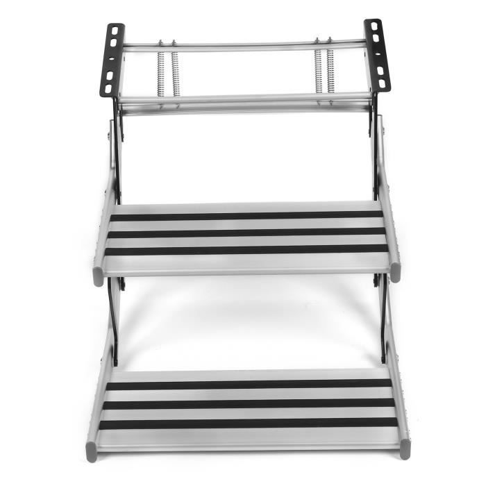 KULACO Marchepied Pliant Échelle 3 Marches Pliable en Aluminium