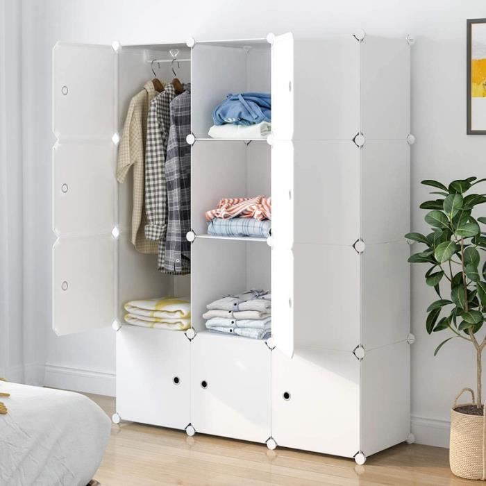 Grande Armoire Portative Penderie – Rangement De Vêtements 169cm