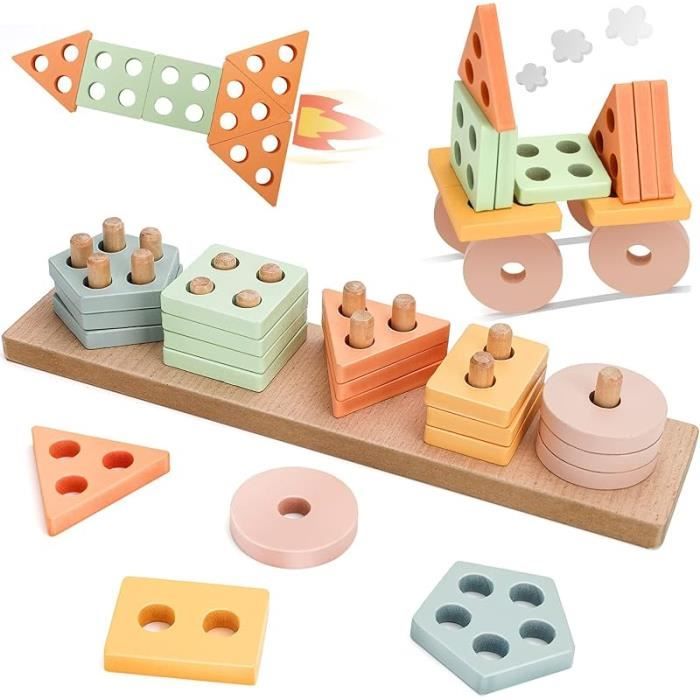 Jouet En Bois Montessori - Puzzle Chiffres Et Motifs Pour Enfants 3-6 Ans, Avec Sac De Rangement, éducatif - 6