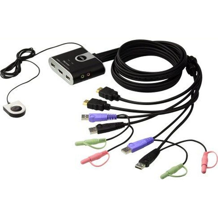Switch KVM à 2 ports ATEN CS692 HDMI USB aud…