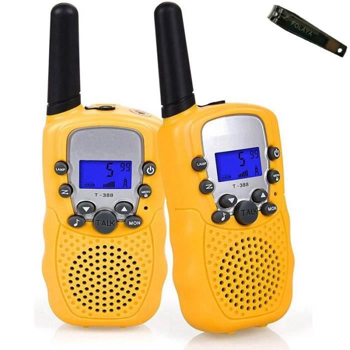 Talkies Walkies 1 Paire Enfants Talkie Walkie 3 Km De Long Distance Interphone Cadeau De Noel Enfants Jouets Jaune Achat Vente Talkie Walkie Jouet Cdiscount