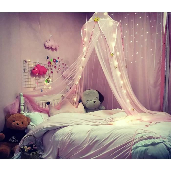 lit à baldaquin pour enfants - princesse - intérieur/extérieur - dentelle moustique - décoration chambre