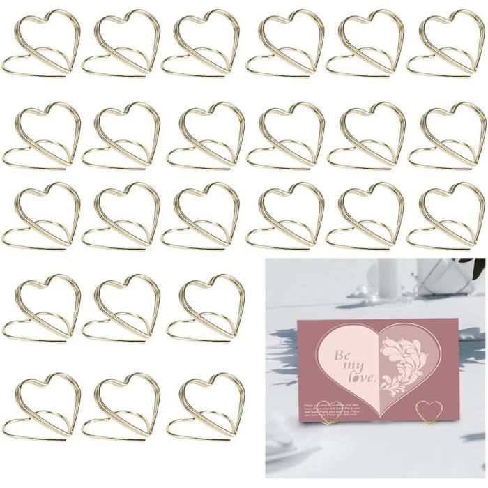 Lot De 5 Porte-Cartes En Bois Noir - Pour Menus, Numéros De Table, Cartes De Visite - Décoration Fête - 8