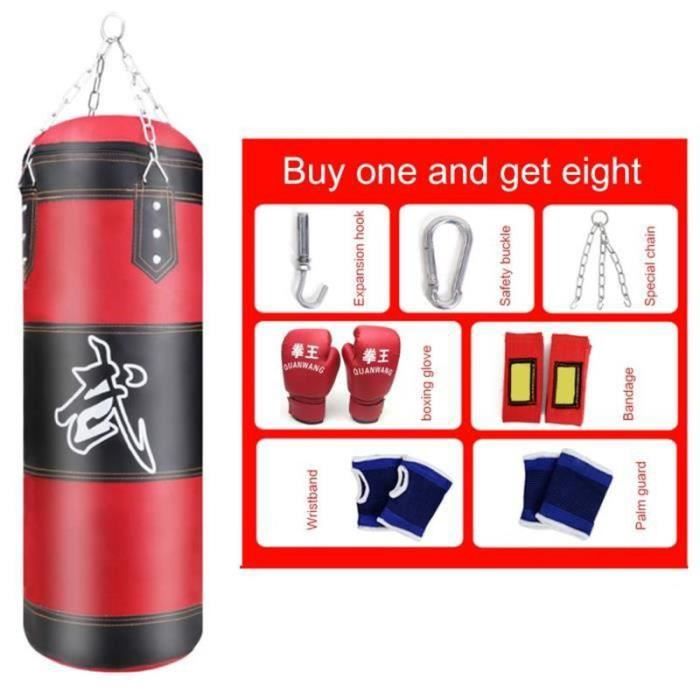 Punching Ball POWRX Réglable 110-150cm - Sac De Frappe Debout Boxe Fitness