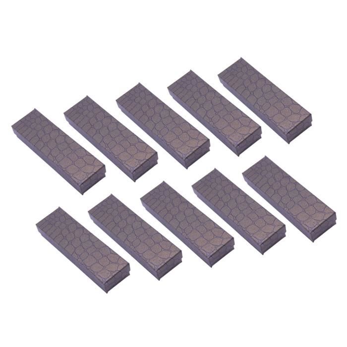 Boîtes à Bijoux En Carton Avec éponge - 20 Pièces Noires - Pour Bagues, Colliers, Bracelets