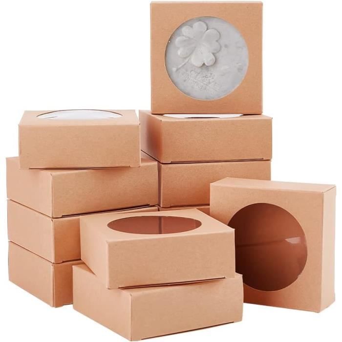 Ibasenice 10 Boîtes De Rangement Cartes Postales En Papier Kraft Avec Fenêtre - Organisation Élégante Pour Vos Collections