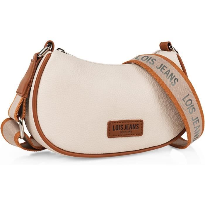 Sac Bandouliere Femme Lois BANANE Beige Grande Capacite Tendance Beige Cdiscount Bagagerie Maroquinerie
