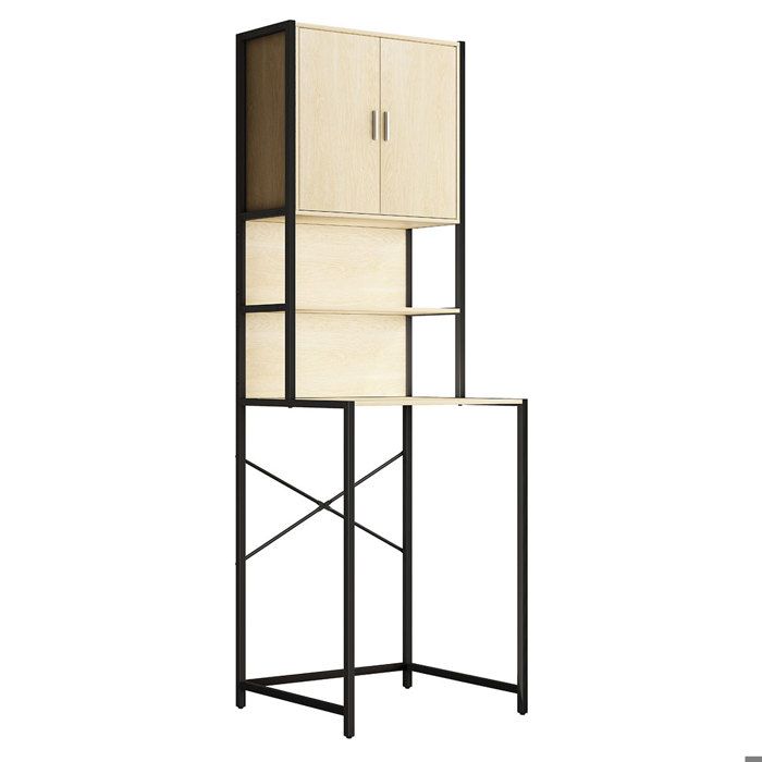EdinoÜS armoire de rangement armoire pour machine à laver 2 portes chêne décor. EdinoÜS armoire de rangement armoire pour machine à laver 2 portes chêne décor.