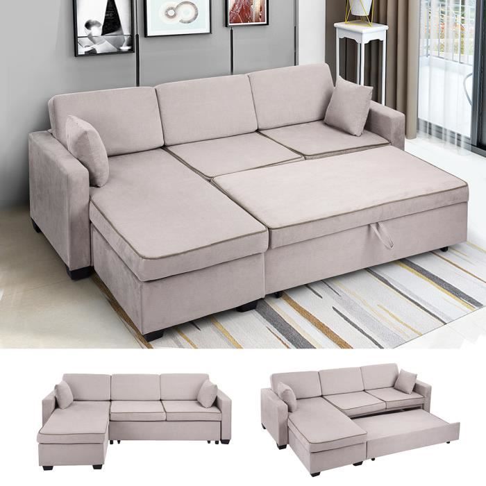 Canape Convertible Avec Queen Size Tiroir Coffre De Rangement