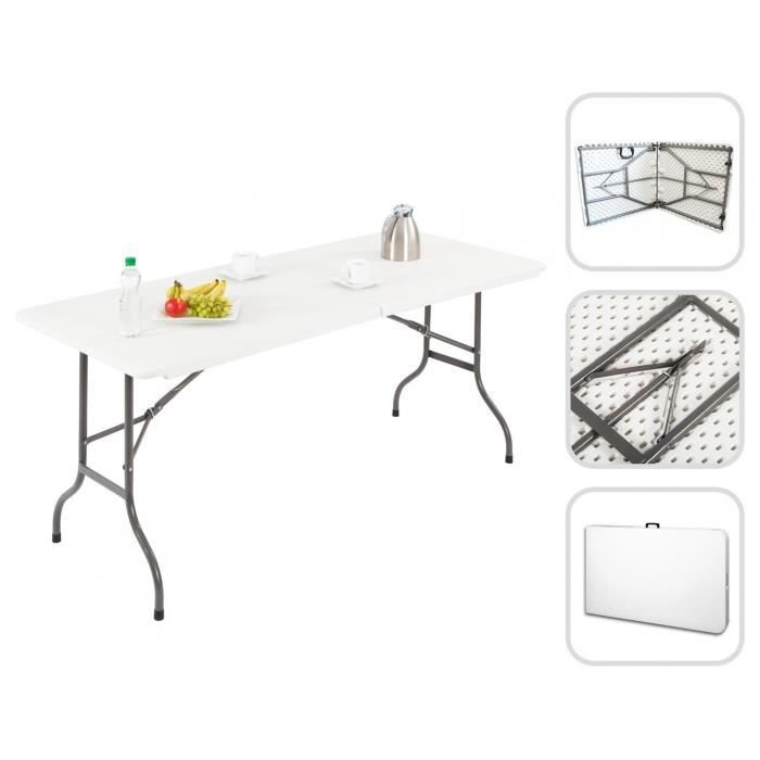 Table Traiteur Pliante 180 Cm Table Buffet Camping Pliable Avec Poignee Achat Vente Table Basse Jardin Table Traiteur Pliante 152 Cdiscount