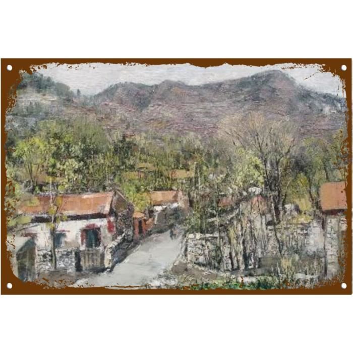 Plaque vintage flèche café 62 cm - Déco murale/Plaques vintages