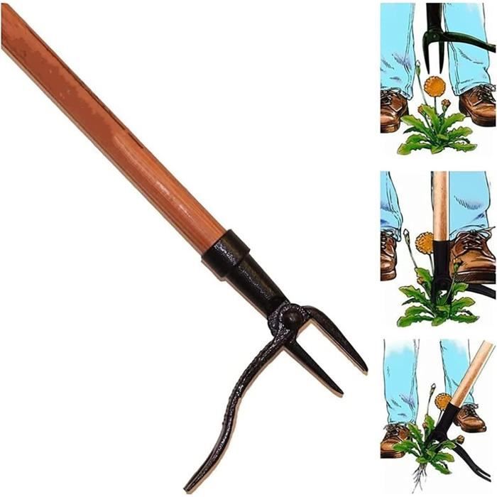 Pelle De Désherbage HEMOTON - Petite Houe Forgée Portable Pour Jardin, Acier Inoxydable