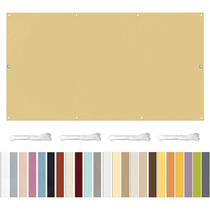 Toile Imperméable 2 X 2.2 M Imperméable Et Coupe-Vent Résistant Intempéries Voile D'ombrage Pour Jardin/Pergola/Patio Lawn/Pet House, Blanc