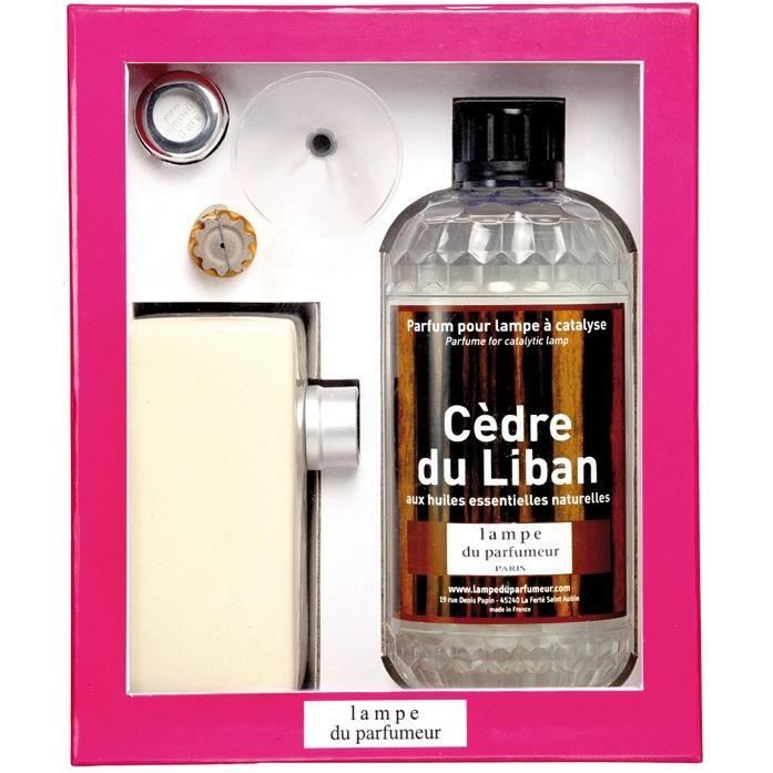 LAMPE DU PARFUMEUR Coffret Lampe diffuseur Brique + recharge 500 ml Cèdre du Liban