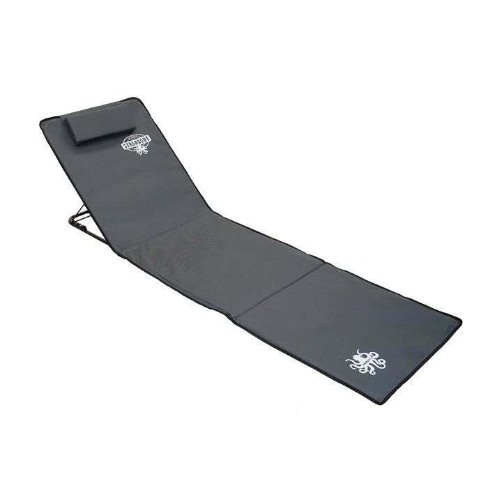 Strandgut07 Tapis De Plage Xxl Gris Couchage Rembourree 200 X 60