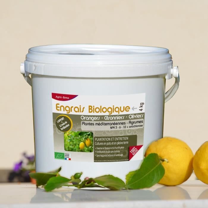 Engrais biologique agrumes orangers, citronniers et oliviers. 4 kg -  Cdiscount