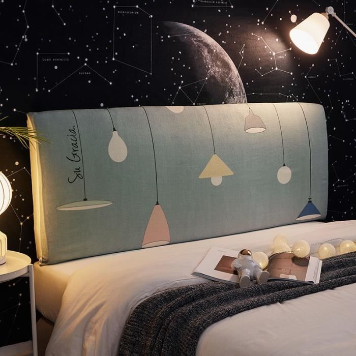 Housse De Tête De Lit CARLINA Terracotta Et Bourdon Noir