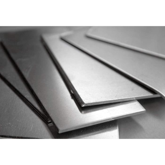 Plaque en tôle d'acier galvanisée 3 mm - Blanc - Numéro de matériau 1.0038 - EN S235JR