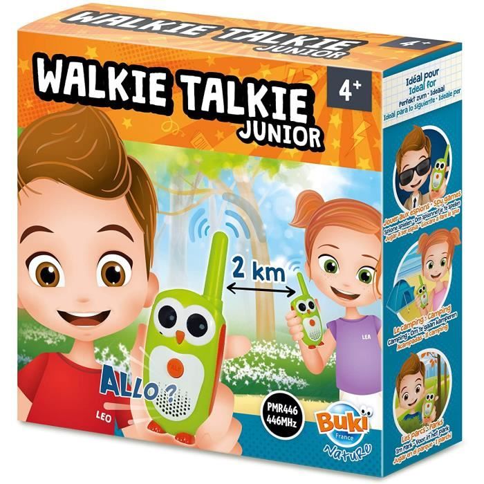 Talkie-walkie QNIGLO Q136 Rechargeable – Radio FM, Portée 4-6 Km, 8 Canaux – Pour Enfants 3-12 Ans – Rouge/Violet