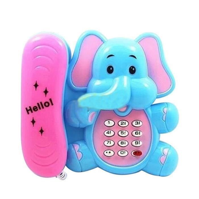 Bebe Jouet Telephone Musical Petit Elephant Jouet Educatif Eclairage Couleur Aleatoire Cdiscount Jeux Jouets