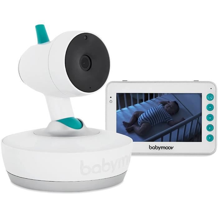 Babyphone Vidéo Motorisé 360° - Babymoov - YOO Moov - 43 pouces - Blanc - Numérique