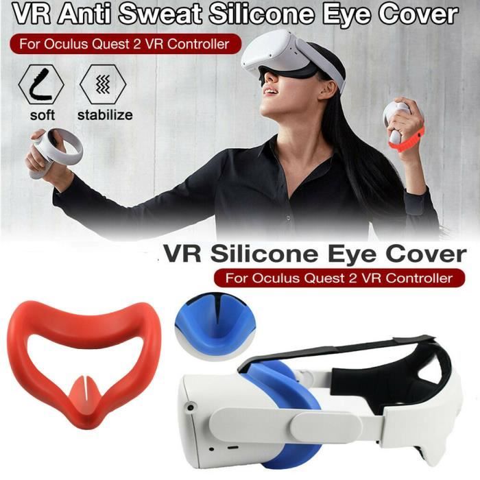 Pour Oculus Quest 2 VR casque lunettes couverture en silicone casque masque pour les yeux Rouge Cdiscount