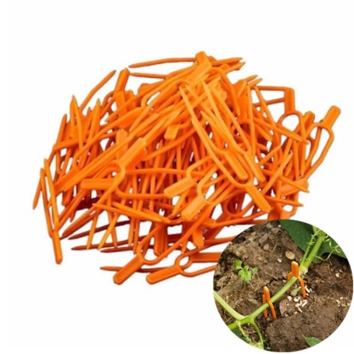 Lot De 50 Clips Plastique Pour Plantes - Attaches Flexibles Pour Vignes, Tiges, Rameaux - Résistants, Réutilisables - Jardinage, Potager