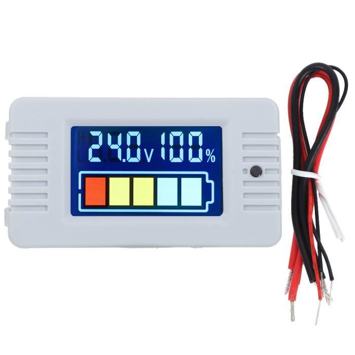 Compteur Capacité Batterie LCD Runleader - Voltmètre 12V-48V, Compatible Plomb, Gel, Lithium, Avec Compteur Horaire
