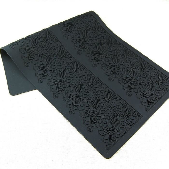 Tapis De Gâteau En Silicone Avec Motif Floral Dentelle - Pour Décorations En Relief