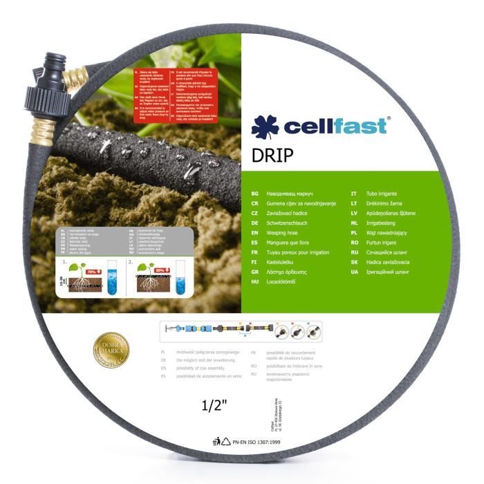 Cellfast Tuyau d'irrigation goutte à goutte 22 5 12 - vue 2