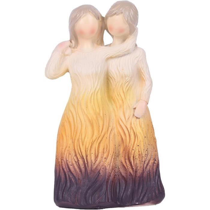 Statue De Couple - Décoration Moderne - Céramique - 10 Cm X 7,5 Cm X 12