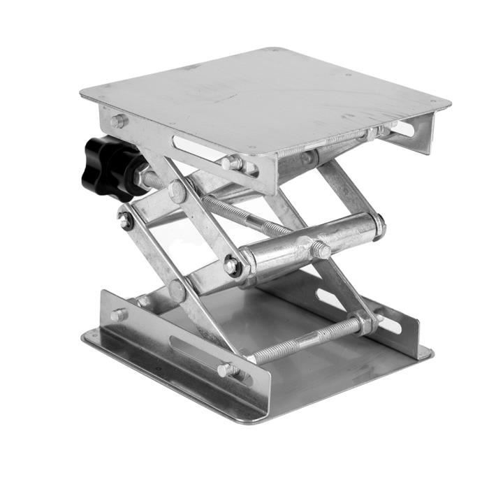 Plateforme élévatrice électrique En Acier Inoxydable - Télécommande, Réglable De 100 à 290 Mm - Charge Max 10 Kg - Dimensions Plateau 150x150 Mm