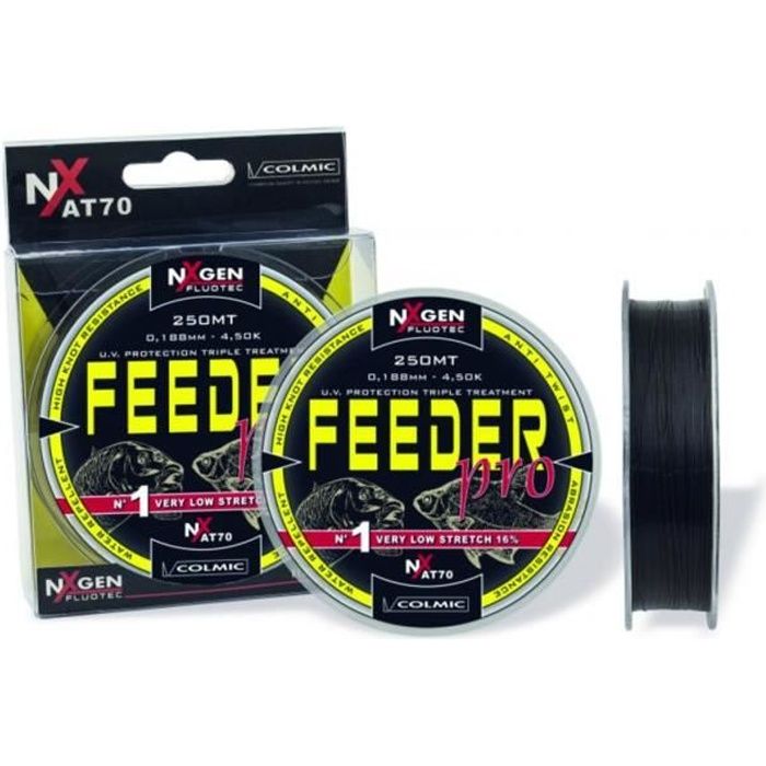 Colmic Feeder Pro 0.18 mm - 250 m Nylon Ligne de Pêche Monofilament Fil ...