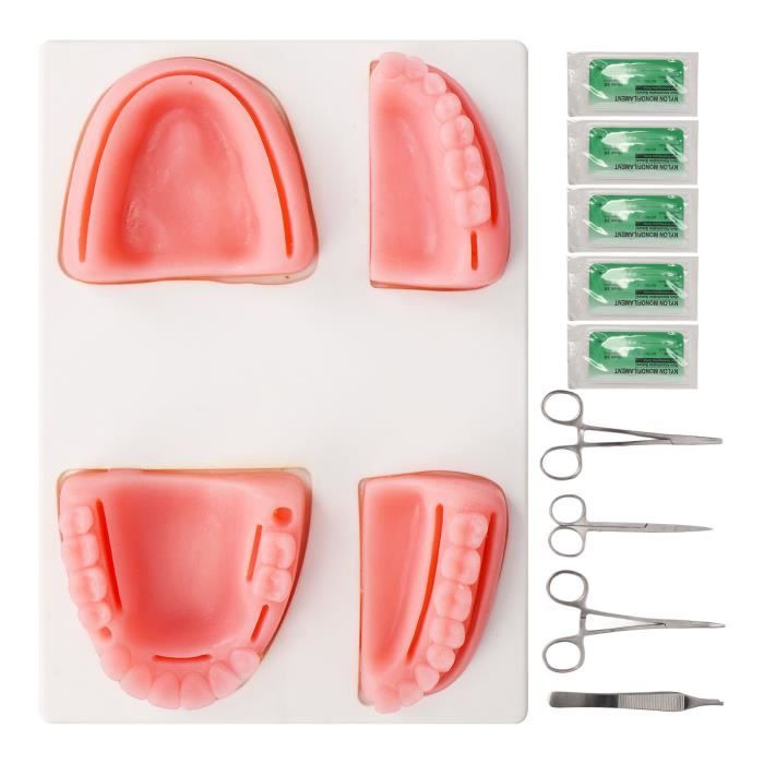 Drfeify Kit de formation de suture orale Kit de pratique de suture