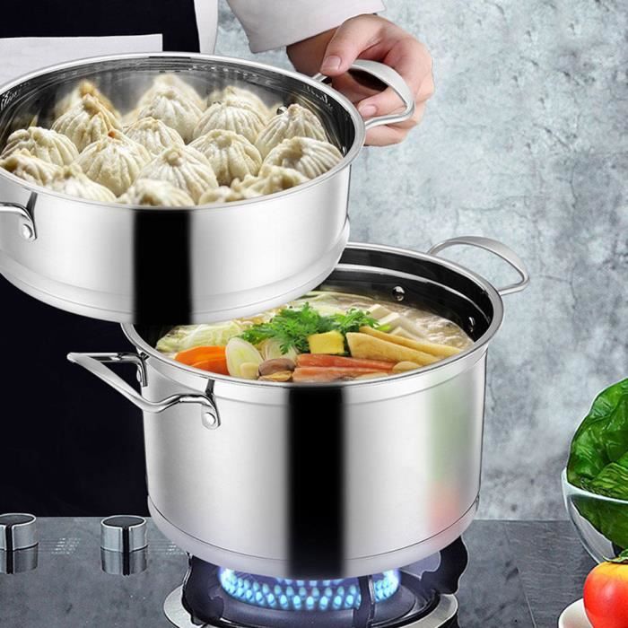 Pot à soupe de nouilles thaïlandais pot en acier inoxydable chef zèbre
