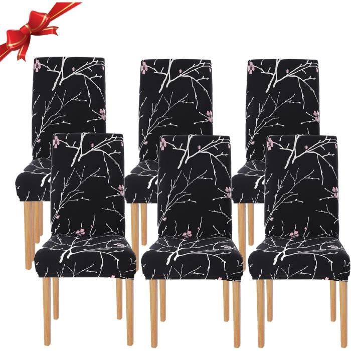 Lot De 4 Ou 6 Housses De Chaise Extensibles - Velours Lavable Pour Salle à Manger, Mariage, Bureau - 11