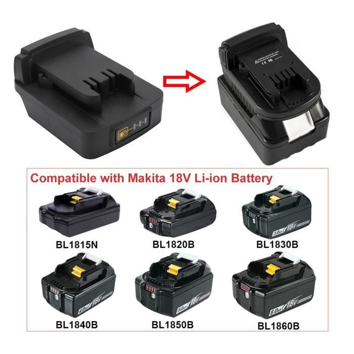 Connecteur Adaptateur Pour Batteries BL1830 BL1430 BL1860 - Pour Outils électriques, Robots Et Jouets RC