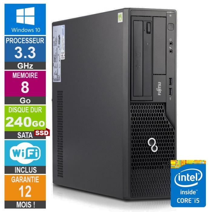 PC Fujitsu E500 E85+ DT Core i5-2500 3.30GHz 8Go-240Go