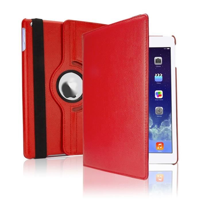 Coque de Luxe pour iPad Air 5 - Coque iPad Air 5 - Cuir - Coque iPad Air  10.9 - Rouge