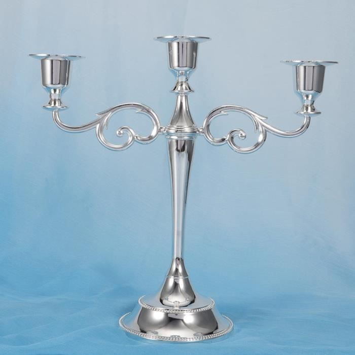 Chandelier Bougeoir 2 Feux Ercuis – Métal Argenté Réglable – Occasion